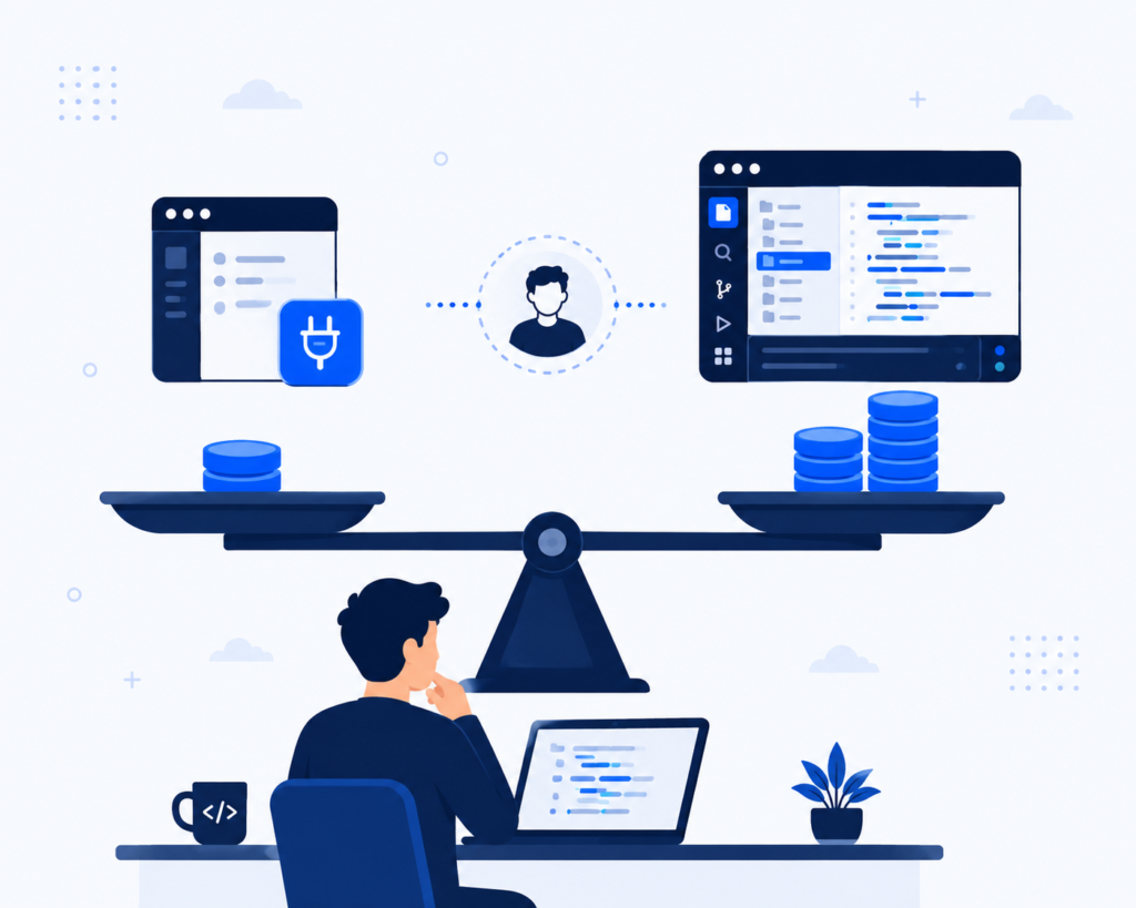 cost versus experience tradeoff for solo developers